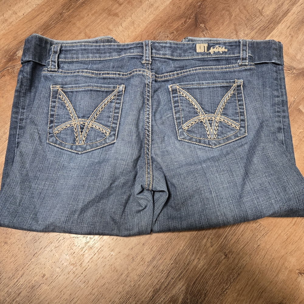 Kut from the Kloth Dark Wash Cropped Jeans Size 10 - Picture 7 of 7